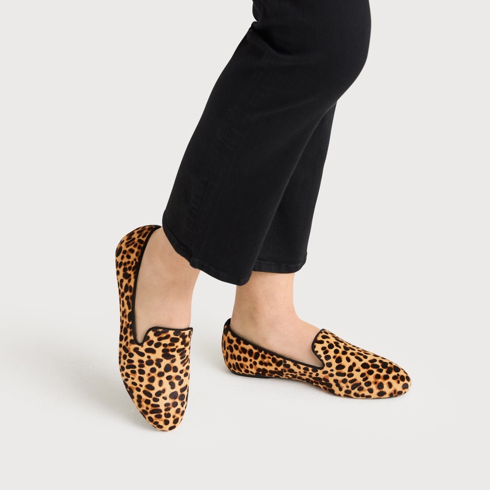 NWOB Birdies The Starling Cheetah Leopard Print Calf Hair Loafer Flats 7 - Picture 14 of 15